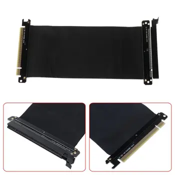 

PCI Express 3.0 High Speed 16X Flexible Cable Extension Port Adapter Riser Card PC PCI-E 3.0 Graphics Cards Connector Cable 24cm