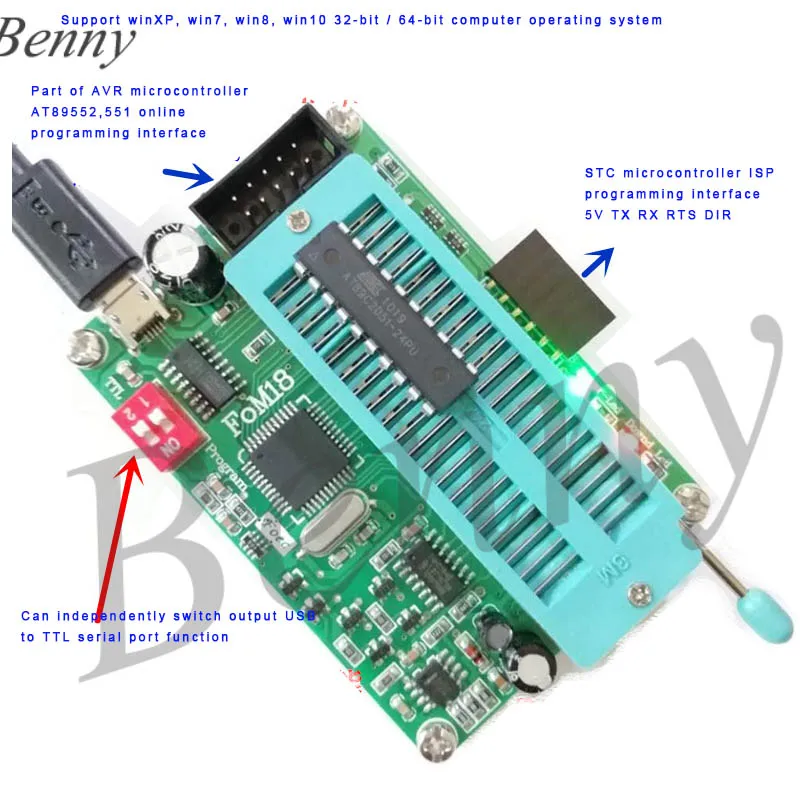 51 MCU программист USB горение AT89C52 C2051 24C02 93C46S51 онлайн скачать