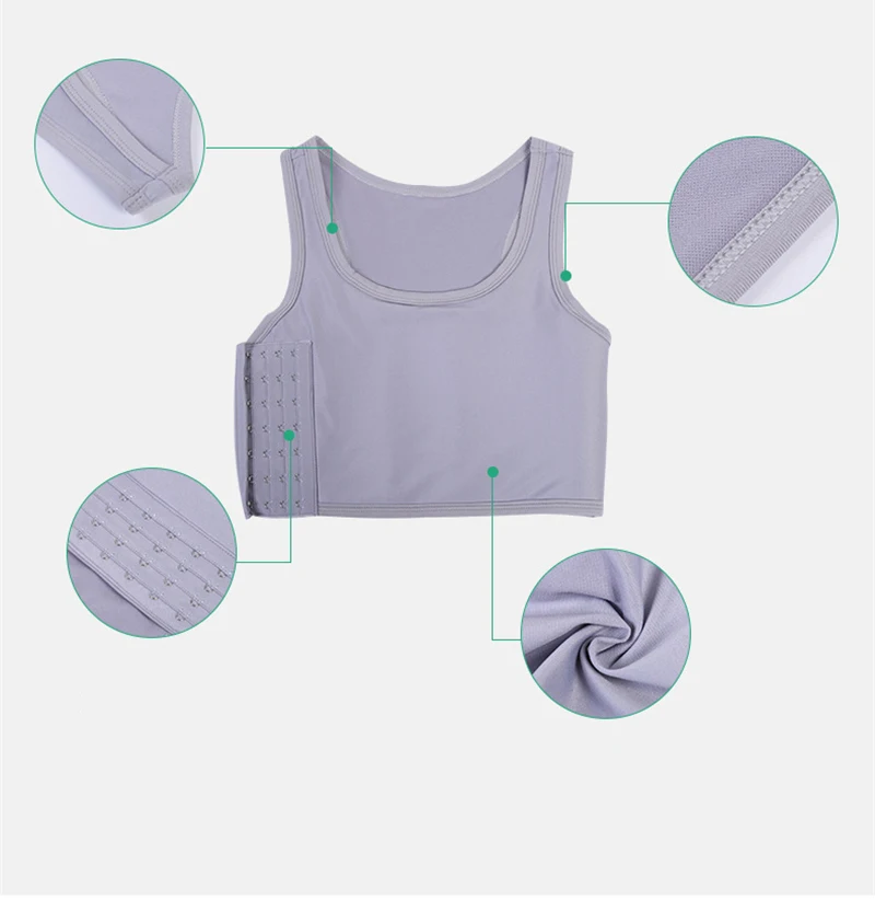 Tomboy Chest Binder Shaper, майка для груди, однотонная черная, белая, двухслойная, с подкладкой, с пряжкой, короткая, Les lesbies футболка с корсетом, топы