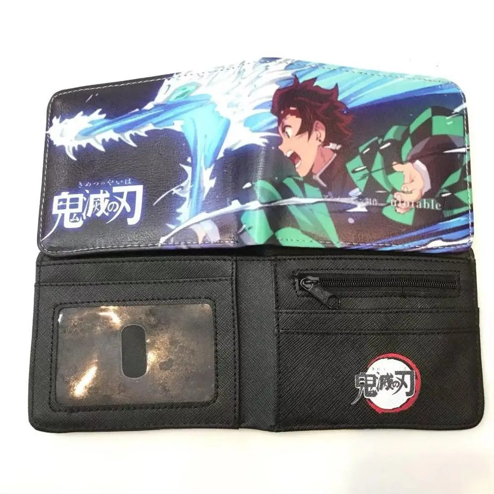 26 Аниме Bifold кошелек Demon Slayer: Kimetsu no Yaiba портмоне на молнии фото держатель для карт посылка Studend кошельки с персонажами мультфильмов - Цвет: 26