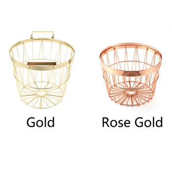 

Home Kitchen Multifunctional Free Standing Anti Corrosion Nordic Style Storage Basket Bathroom Fruits Laundry Iron Structure