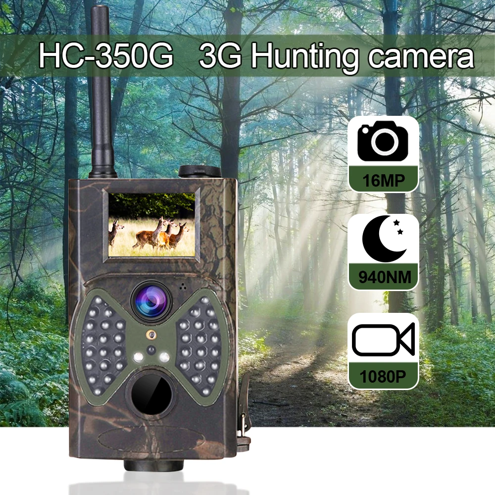 

3G Hunting Camera 16MP 1080P Trail Camera 2G/3G MMS/SMS/SMTP Game Camera 940nm IR LED Wild Camera waterproof Outdoor Photo Traps