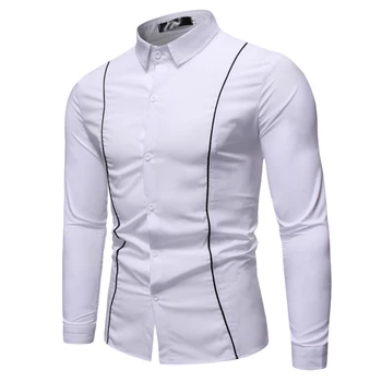 

Men's Long-sleeved Shirt Solid Color Shirt, Men's Fashion Simple Design