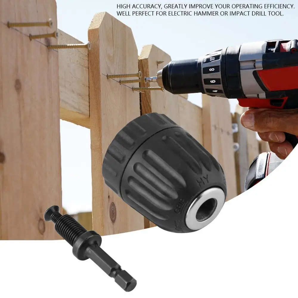 

0.8-10mm Clamping Range Keyless Drill Chuck Hex Shank Quick Change Adapter Converter polvo taladro For Hammer drill