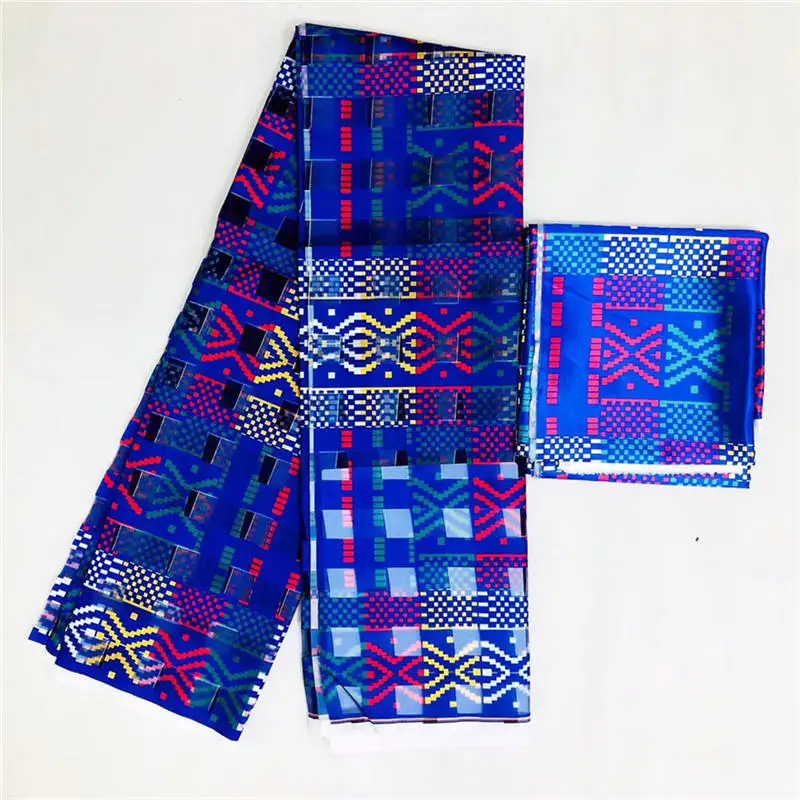 Цифровая органза шелк воск ткань Африканский принт ткань нигерийская Анкара Африканский Атлас воск принты для вечерние 4+ 2 ярдов