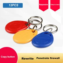 12Pcs EM4305 125Khz Key Copy Rewritable Writable Rewrite EM ID T5577 keyfobs RFID Tag Ring Card Proximity Token Access Duplicate galo 50pcs lot rewritable rfid rw1990 ibutton tm touch memory clone duplicate key copy card sauna key
