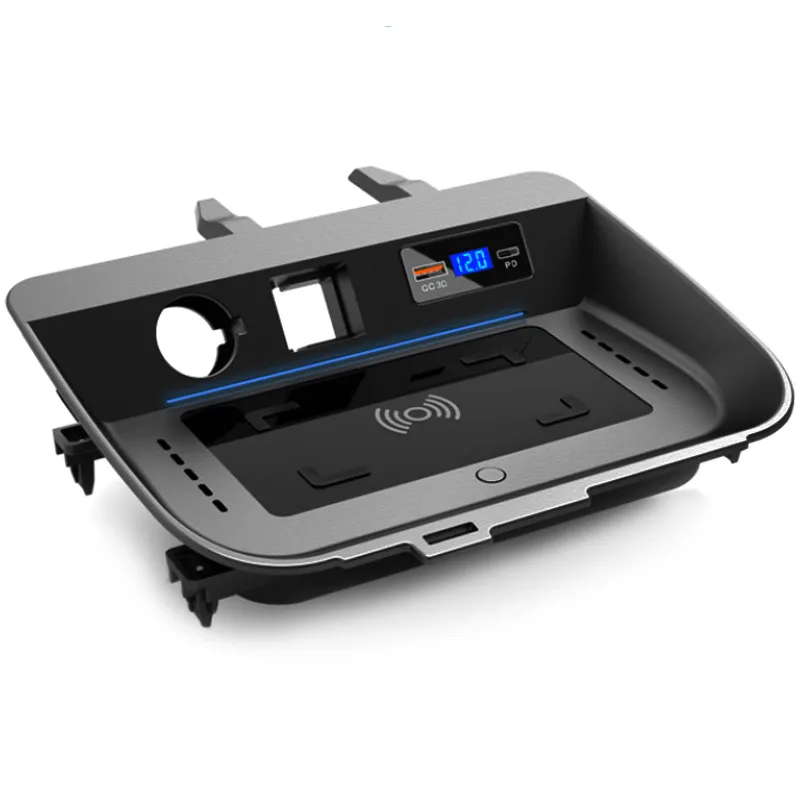 トヨタ 新型RAV4 50系 ワイヤレス充電器 QI充電 空冷式 熱放散 車載 Qi充電器 15W急速充電 USB QC3.0ポート Type-C PDポート RAV4 MXAA50 AXAH50 充電 新型 RAV4 50系 内装 アクセサリー カスタム パーツ 車載