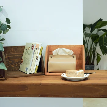 

Wooden Office Organizer for Tableware Table Decoration Home Cosmetic Organizer Jewerly Box Tissue Food Storage Wood Box