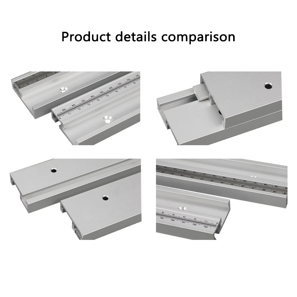 Woodworking Chute Universal Aluminium 45mm track With scale Chute Pusher 400 500 600MM Electric Circular Saw Flip Table