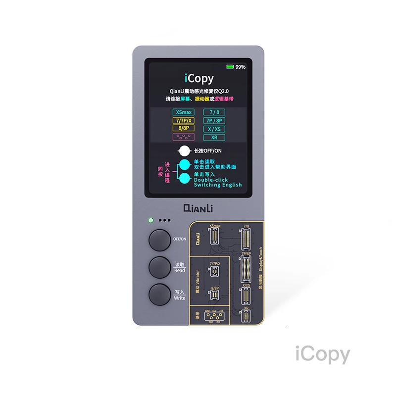 QIANLI iCopy ЖК-экран цвет ремонт программист для iPhone XR XSMAX XS 8P 8 7P 7 Вибрация/сенсорный/Фоточувствительный ремонт