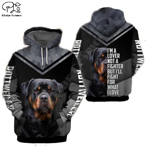 Hoodies Унисекс Мужские Ротвейлер Собака 3d Принт толстовки на молнии осень с длинным рукавом толстовки для женщин пуловер спортивный костюм с капюшоном Весенняя верхняя одежда - Цвет: Hoodies