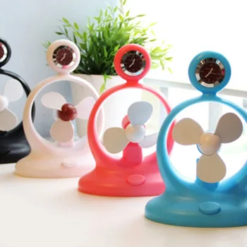 

2018 Mini Portable Fan Time Machine Shape Design Fan With Electronic Watch USB Powered Blower Electric Cooler dropshipping