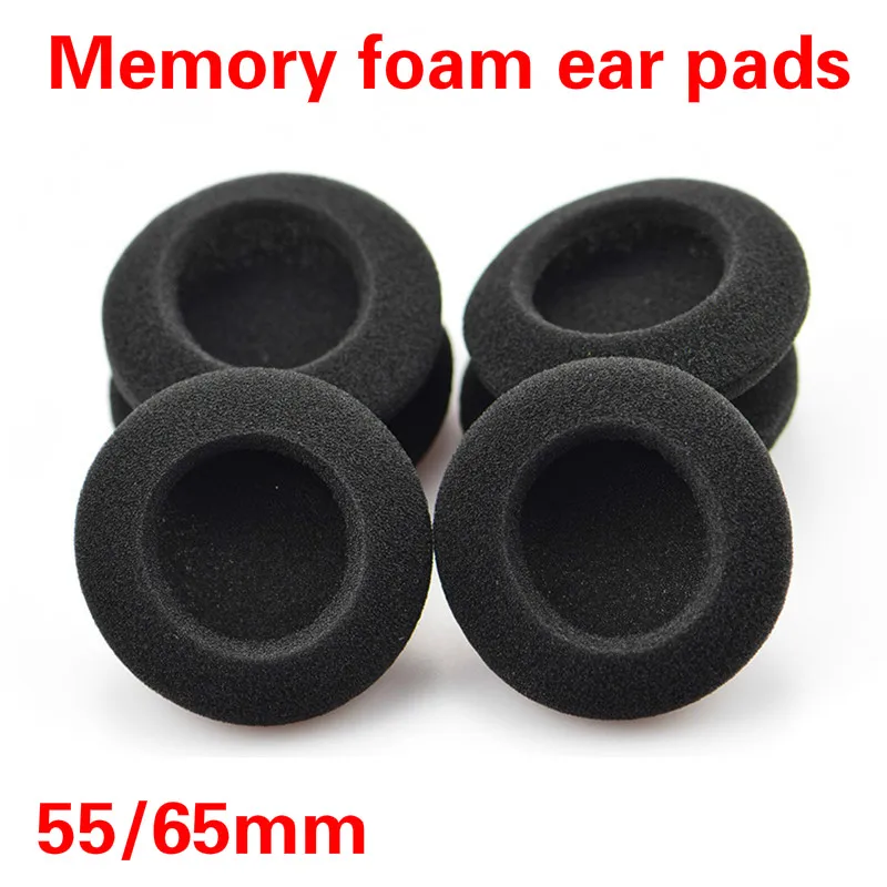 2 Pairs 55/65mm Replacement Sponge Earphone Ear Pads Headphone Earpads