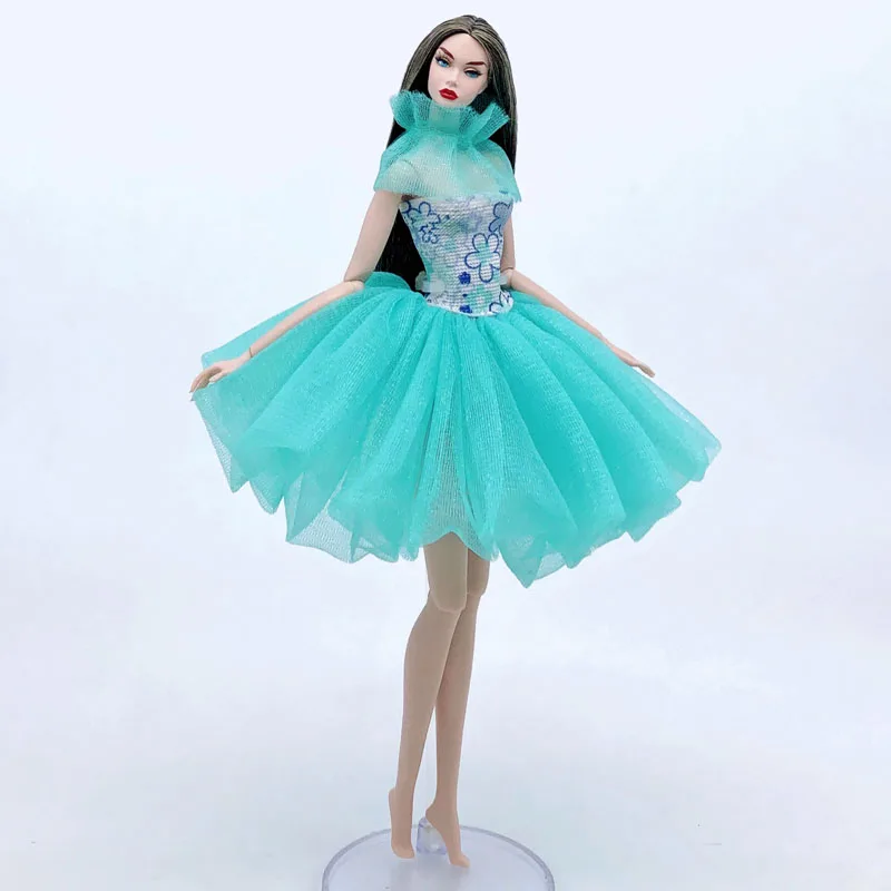 blue doll dress costume Alice in Wonderland Doll Outfit: Blue Cotton Dress, White Tights (fits 18 Inch Dolls)