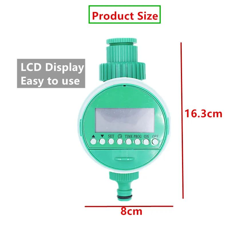 Автоматический таймер для полива сада, электронный ЖК-дисплей, домашний шаровой клапан, таймер для полива, система управления поливом