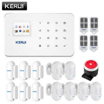 

KERUI G18 Wireless GSM Home Security Alarm System Apps Control White Panel Alarm Sensor Kit Motion Detector Sensor Burglar