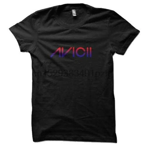 AVICII DJ Логотип Футболка Черная хлопковая футболка одежда новая мужская |