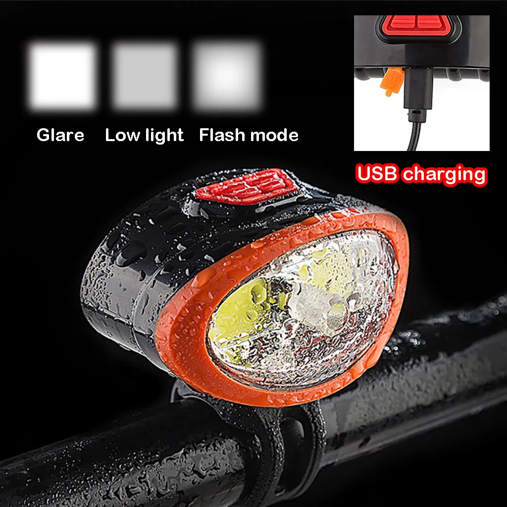 

2019 New For Bicycle Head Light Front Handlebar Flashlight Waterproof USB Charging Light #NN807