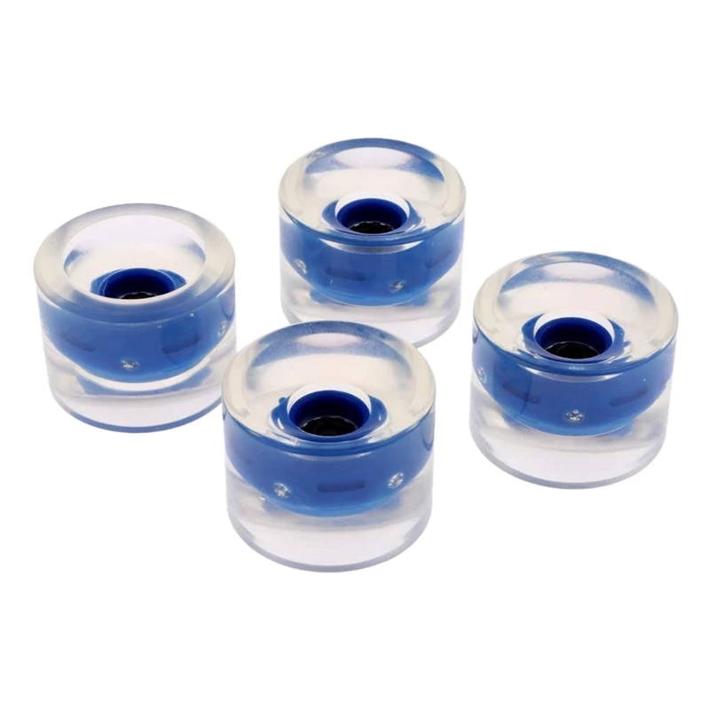 4Pcs 60mm Light Up Flash Skateboard Longboard Wheels 78A with Bearing | Спорт и развлечения