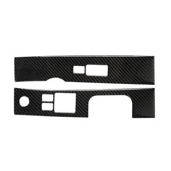 

5D Carbon Fiber Car Styling Door Armrest Panel Window Lift Switch Button Cover Trim Stickers for Nissan 350Z 2006-2009