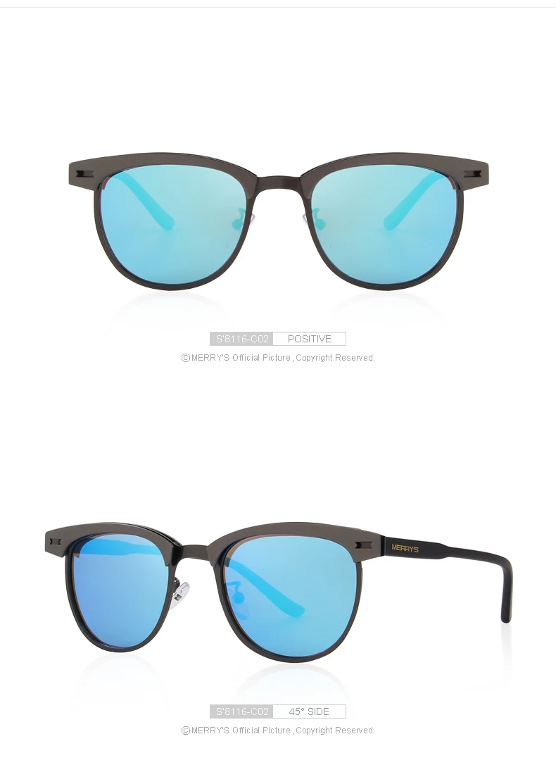 Merrys design óculos de sol polarizados masculinos