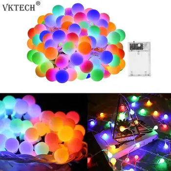 

Multi Color LED Ball Light Outdoor Waterproof Decorative Fairy Lamp String Light Wedding Christmas Garland Party Decoration