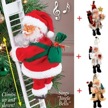 Рождественский Санта-Клаус, электрическая лестница, декор витрины, дом, Рождественская елка, подвесное украшение, фигурка, подарки+ Декор Санта