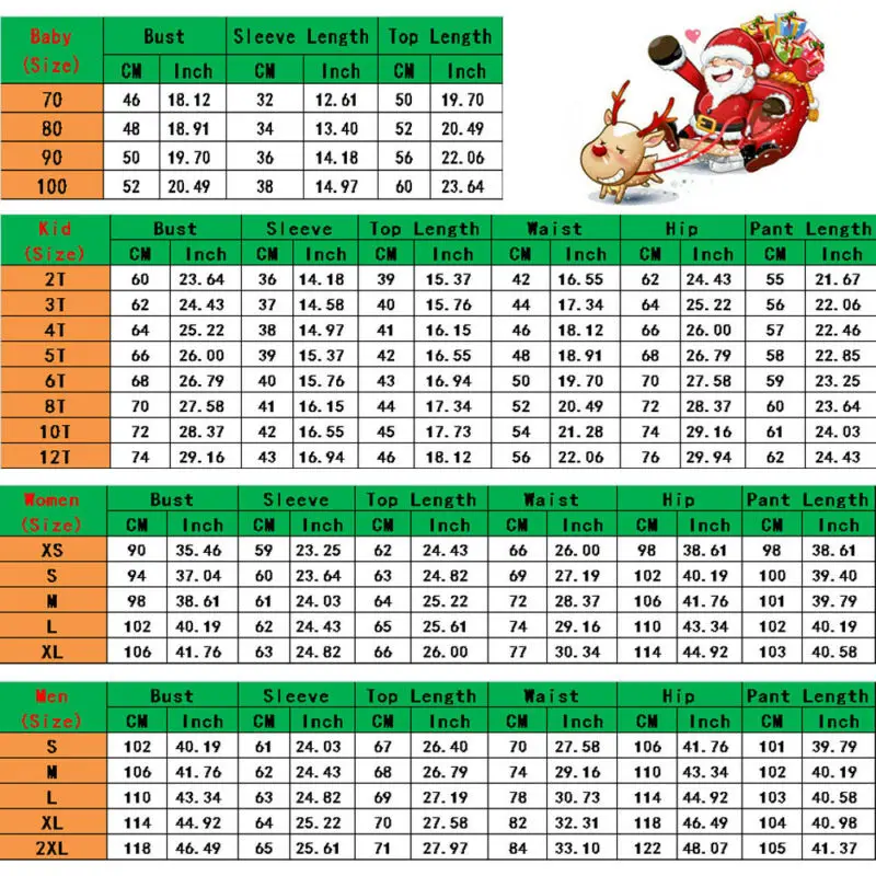 PUDCOCO Adults Baby Kids Christmas Family Matching Pajamas Set Sleepwear Xmas Plaid Nightwear Outfits 2Pcs/set 3