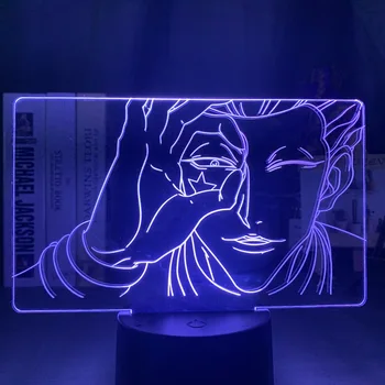 

3d Lamp Hisoka Face Led Color Changing Atmosphere for Kids Bedroom Decor Light Child Night Light Anime Hunter X Hunter Gift