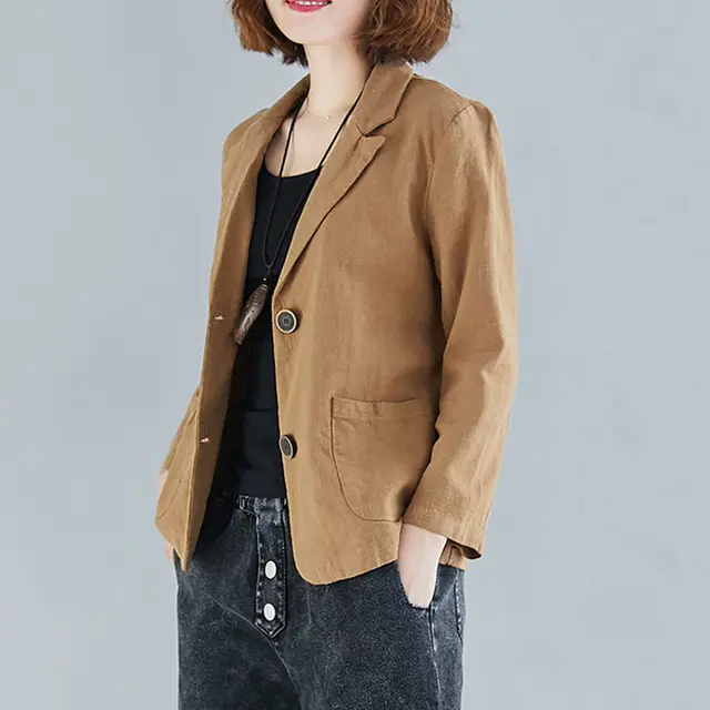 womens short linen jacket
