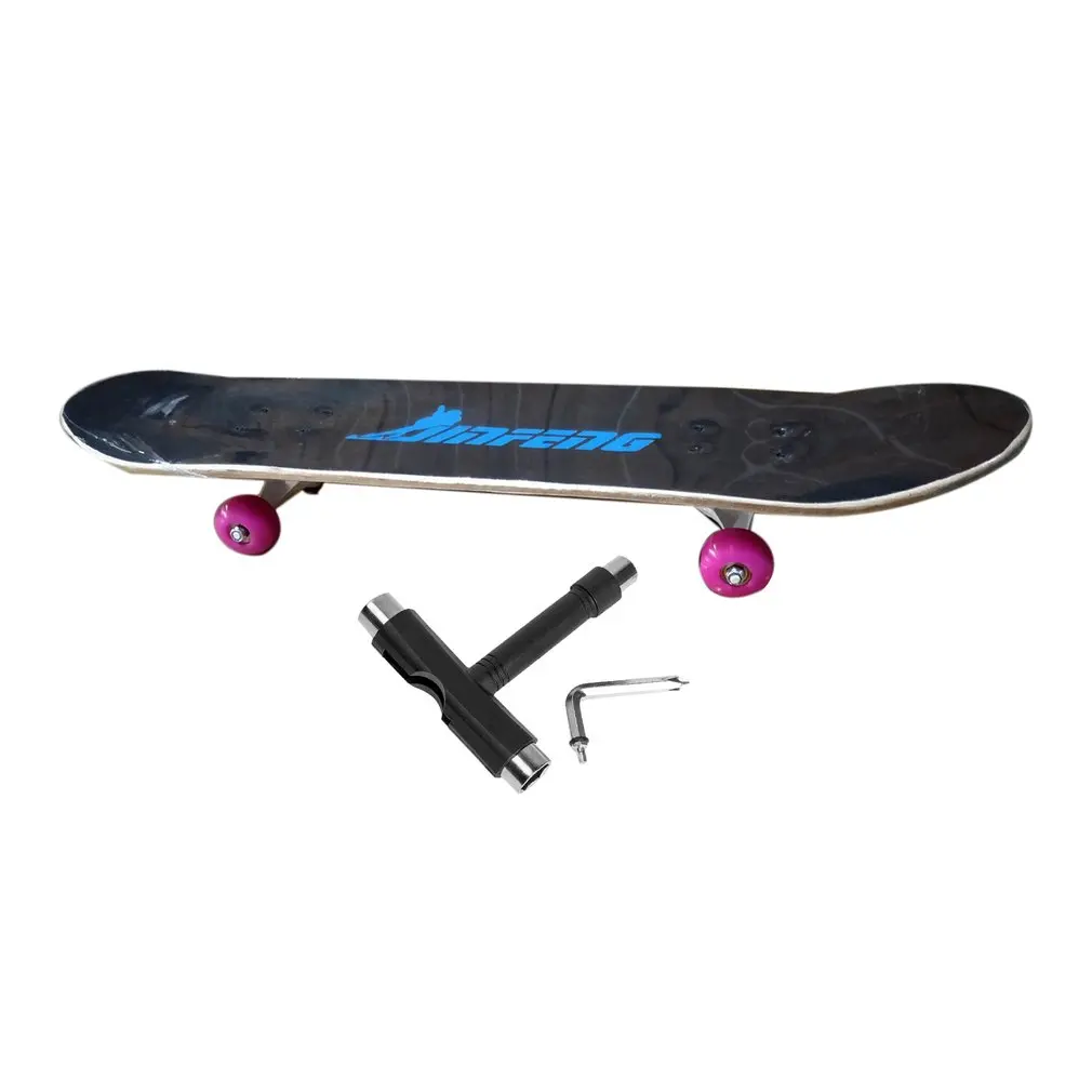 

2018 Double Kids and Adults Skateboard Cruiser 31\" X 8\" Concave Deck Four-wheel Long Skateboard Cruiser Longboard Skates Board