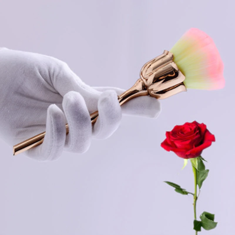 Одна Кисть для макияжа шелковистая Роза в форме цветка кисти для макияжа Премиум синтетическая основа для пудры консилеры кисти CJ666