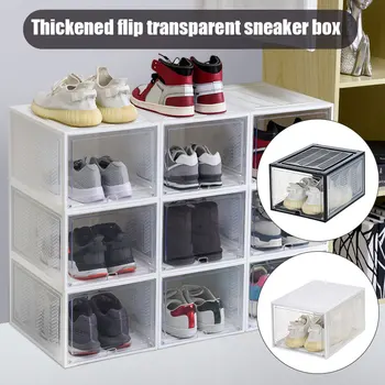 

Big Size Shoe Box Shoe Storage Organizers Stackable Clear Shoe Storage Box Rack Clear Drawer DNJ998