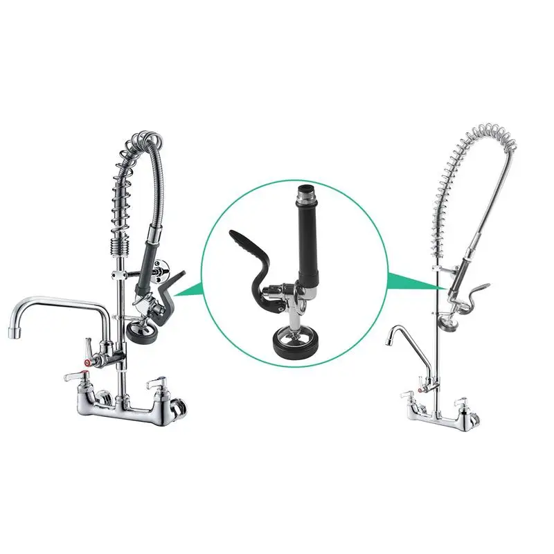 

Hot Sale Pre Rinse Sprayer Commercial Kitchen Faucet Parts Chrome Finished (Black)