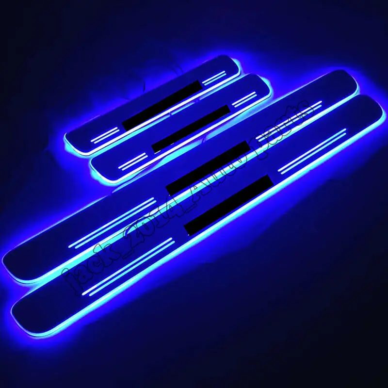 4 Door Scuff Plate Sill Trim Fit for Honda Accord 10th 2018 Blue LED Light | Автомобили и мотоциклы