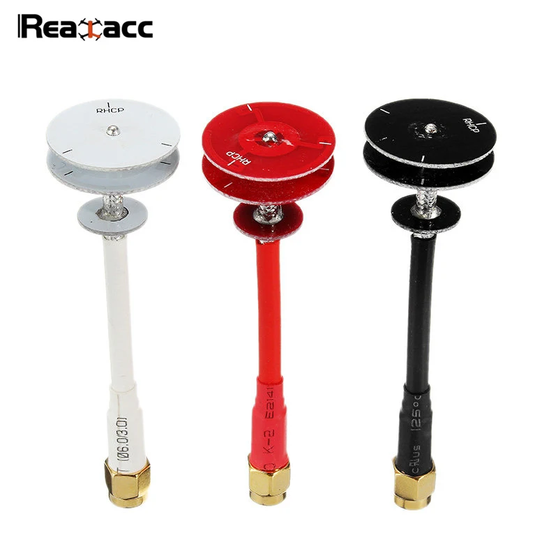 Realacc 5.8G 5dBi 50W omnidirectionnel Omni écran plat pagode FPV antenne LHCP RHCP SMA RP-SMA pour RC modèles blanc rouge noir ► Photo 2/6