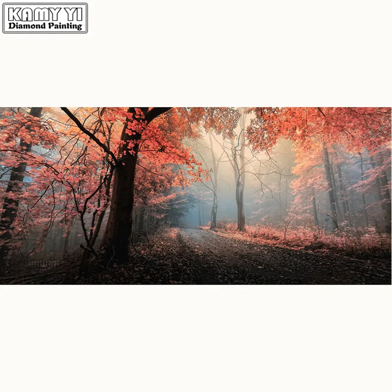 5d diy Алмазная картина красное дерево вышивка крестиком картины-мозаики из