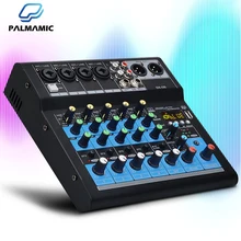 Professional Audio-Mixer Sound Card DJ Mixing-Console System USB Bluetooth Interface 48V Phantom Power 4/6 Channels Music-Mixer
