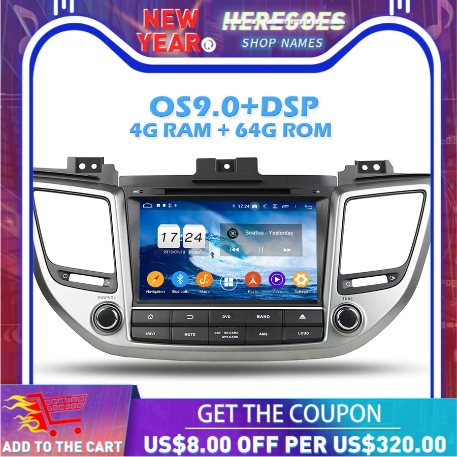 1280*720 DSP IPS Android 10 0 64 ГБ + 4 Гб ОЗУ 8-ядерный автомобильный DVD-плеер RDS радио GPS Wifi Bluetooth