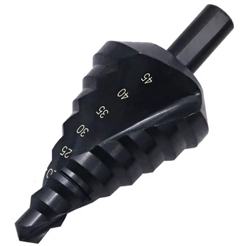 

Nitrogen Towers Drill Bits 10-45mm Hole Cutter Spiral Grooved Step Round Handle JA55