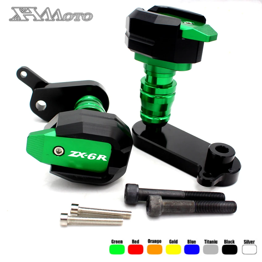 

ZX 6R Frame Sliders for Kawasaki ZX6R 2009 2010 2011 2012 Motorcycle Accessories Fairing Covers Protection Moto Parts ZX-6R