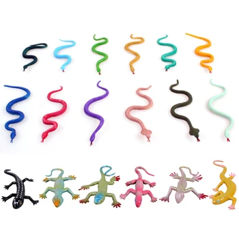 

Simulation Model Animal Color Snake Color Lizard Mollusk Tricky Toy Small Figures For Boy Gift Kids Toys Halloween Props Prank