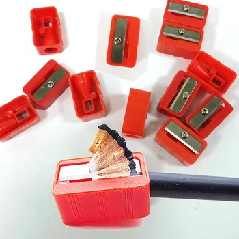

Yisuremia Plastic Mini Red Pencil Sharpener Single Hole Office School Students Stationery Supplies Rectangle Cutter Knife Manual