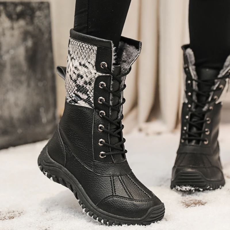 

Soft Patent Leather Platform Boots Women's Round Toe Boots Women Solid Black Designer Ankle Women's Boots Botines Rojos Mujer
