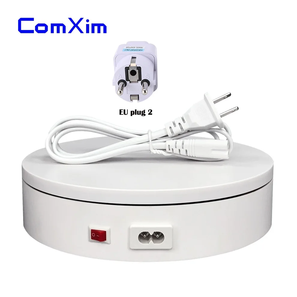 ComXim MT200AL15 30 сек/lap 220V 20 см 360 градусов автоматический вращающийся стол с электрическим приводом фотографии ювелирных изделий дисплей стенд - Цвет: White 220V EU plug2