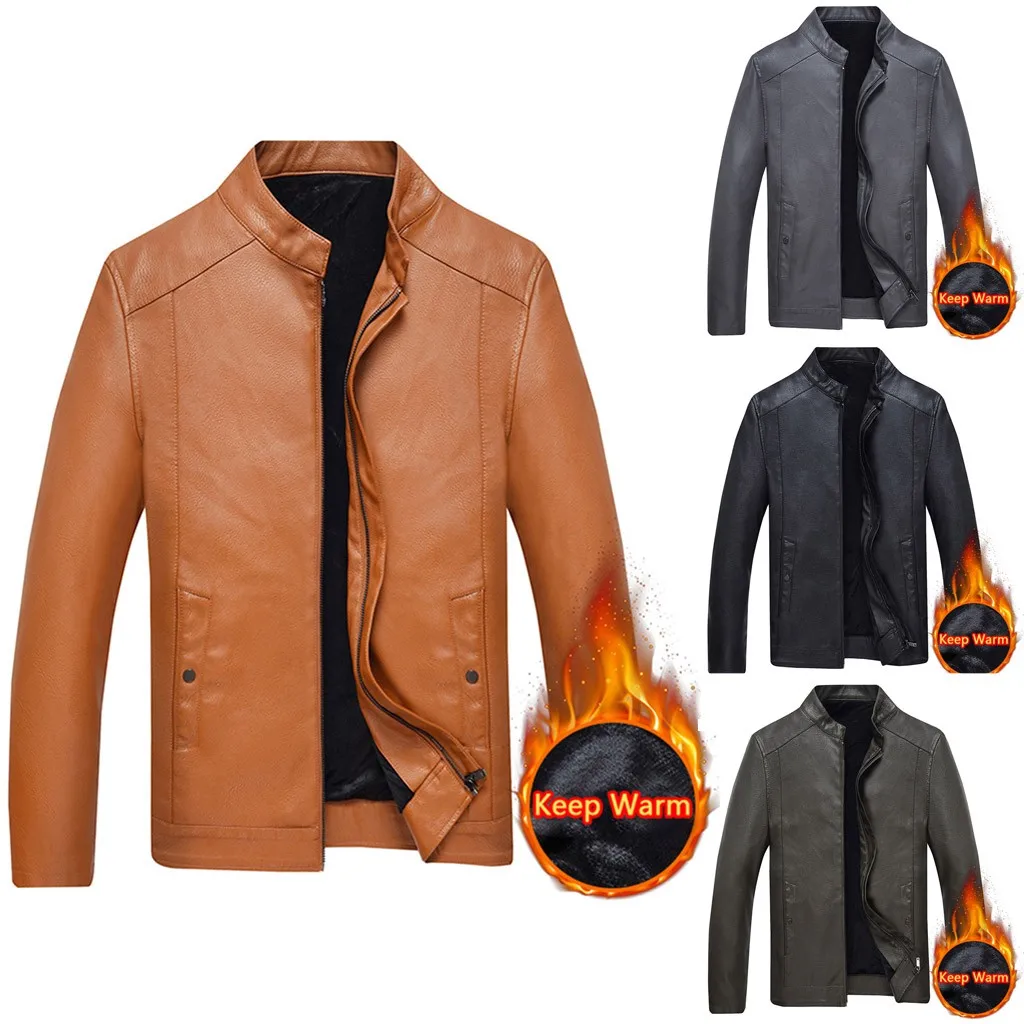 jacket winter jacket men jacket men men jacket Men Winter Casual Solid Color Jacket Zipper Long Sleeve Coats Tops Blouses
