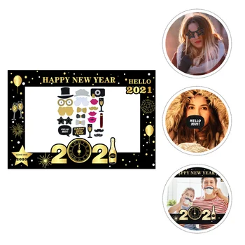 

22pcs Non-toxic Cute Cartoon Decorative Colorful Party Supplies Photo Props for Children Party Christmas Indoor Women