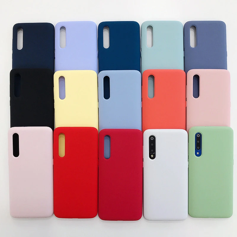 Новый Чистый жидкий силиконовый мягкий чехол для Xiaomi Mi 9 шелковистый на ощупь