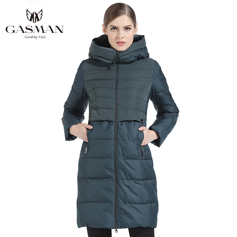 GASMAN 2019 Стильный и Модный Пуховик Женский Облегающий Фасон Теплая Женская Куртка