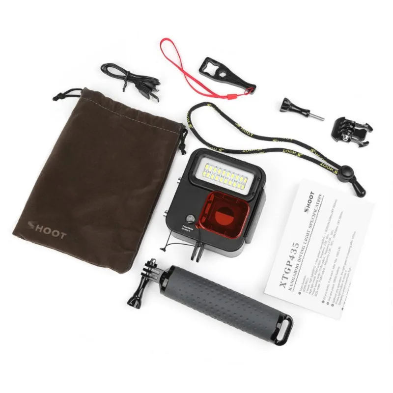 

For Gopro Hero7/6/5/4 Diving Fill Light Waterproof Shell Lighting Led Diving Light